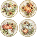 Certified International Autumn Breeze Toile Dessert Plate