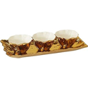 Certified International Gold Coast Tray with Condiment Bowls