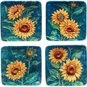 Certified International Golden Sunflowers Canape Plate