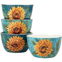 Certified International Golden Sunflowers Ice Cream Bowl