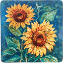 Certified International Golden Sunflowers Square Platter