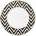 Mikasa Color Studio Black/Gold Zigzag Accent Plate