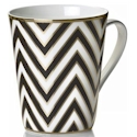 Mikasa Color Studio Black/Gold Zigzag Mug