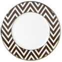 Mikasa Color Studio Brown/Platinum Zigzag Accent Plate