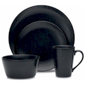 Noritake BoB (Black-on-Black) Wave Place Setting