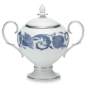 Noritake Sonnet in Blue Sugar Bowl with Lid