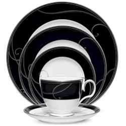 Platinum Wave Ebony by Noritake