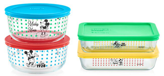 Pyrex, Kitchen, Nib Pyrex Disney Christmas Mickey Minnie Mouse Decorated  Glass Containers Lids