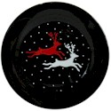 Waechtersbach Festive Holiday Black Reindeer Salad Plate